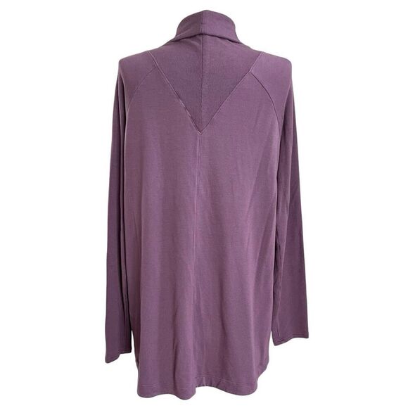 Athleta Nirvana Wear Two Ways Wrap Cardigan Petite MP Open Front Purple Yoga Gym - Picture 5 of 12